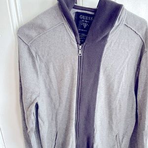 Guess hoody, cool cut, cotton material, zipper.